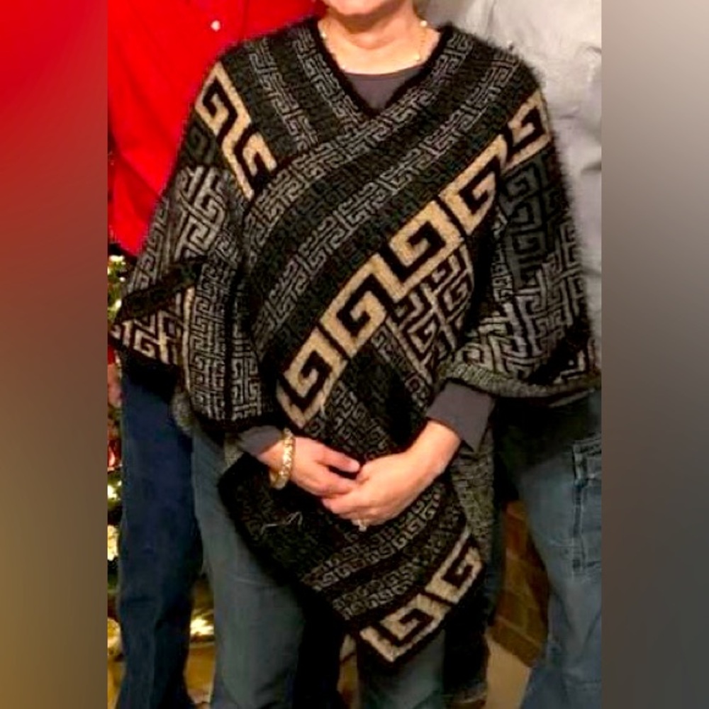 Beautiful Greek key poncho